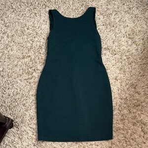 Emerald Sundae Dark Green Sparkle Mini Dress
